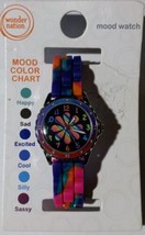 Wonder Nation Mood Watch Rainbow Colors Unicorn Rubber Wristband 3/4&quot; Width - £5.39 GBP