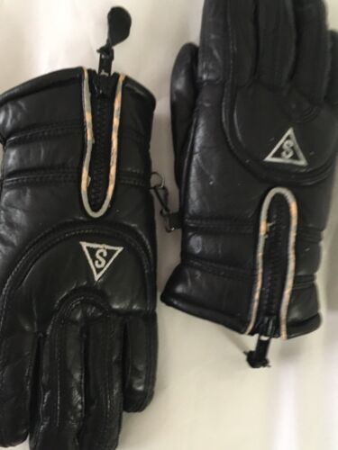 Vintage Saranac Leather Ski Gloves  Small Women’s nylon Lined Made in US... - $19.80