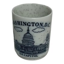 Vintage Washington D.C. Toothpick Holder Cobalt Blue Pottery Souvenir Mi... - $18.69