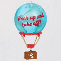 Hallmark 2021 Up And Away Hot Air Balloon Ornament Pack Up &amp; Take Off NEW - £7.82 GBP