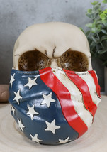 Ebros American Flag Star Spangled Banner Mask On Skull Decorative Figurine - £18.04 GBP