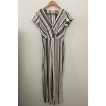 Urban Outfitters Linen Blend Striped Pants Jumpsuit Small - $470.12 MXN