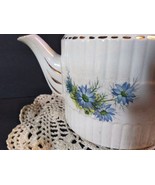 Vintage Wood &amp; Sons Ellgreave Ironstone Teapot Cup Cornflower Bachelor B... - $54.03 CAD