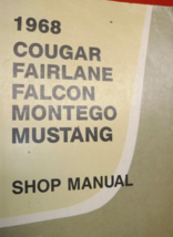 1968 Ford MUSTANG Fairlane Falcon Montego Servizio Negozio Repair Manuale Nuovo - £78.40 GBP