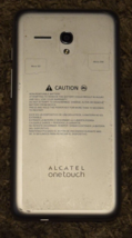 ALCATEL ONE TOUCH FIERCE XL WINDOWS 10 BATTERY DOOR BACK COVER SILVER - $7.60