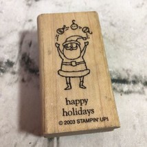Stamping’ Up! Rubber Stamp Juggling Santa Claus 2.5” Wood Mounted Christmas 2003 - £6.24 GBP