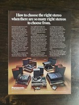 Vintage 1971 Panasonic Stereo Full Page Original Ad 823 - £5.43 GBP