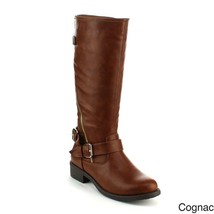 Refresh Women&#39;s &#39;Dason-01&#39; Military Knee-high Riding Boots Cognac - $51.99