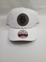 Imperial Roped Badge Hat Cap Tiki Golf Adjustable Back White Nice Clean - $21.66