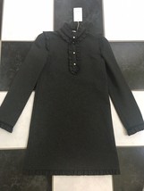 NWT 100% AUTH Gucci Kids Dark Grey Melange Pearly Button Dress Sz 12 - £228.61 GBP