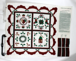 Wamsutta Christmas Sampler  Panel Makes One Wall Hanging Vintage 45&quot; x 36&quot; - £10.95 GBP