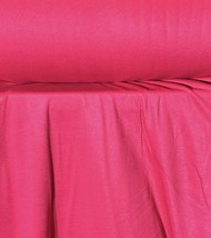 Fleece Knit Fabric Polycotton 64&quot; Wide Tubular Pink Fuchsia 9 Ozs By The Yard - £2.86 GBP