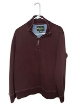 Eddie Bauer Sweater Mens Tall Large  Cotton Quarter Zip Mock Neck Long S... - $11.03