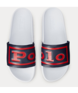 Polo Ralph Lauren Men&#39;s Slides Size 10 Beach Sandals Navy Red NWT - £53.39 GBP