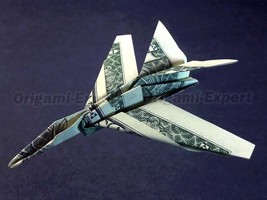 F-15C STRIKE EAGLE Jet Fighter Money Origami - Dollar Bill Art - Militar... - £15.60 GBP