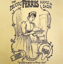 Ferris Brand Ham And Bacon 1894 Advertisement Victorian Meat Food ADBN1h - $17.50