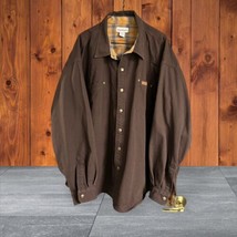 Carhartt Jacket Brown Men’s 3XL Pocket Button Up 100% Alfonso Cotton - £93.36 GBP
