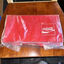 Coca Cola Red Tote Bag Zippered Bag With Handles Vintage New Old Stock B4 - $14.40