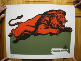 Pearl Jam Poster Silkscreen Arnhem August 29 Antwerp August 30 - $273.53