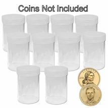 Round Small Dollar Coin Storage Tubes 26mm by BCW 10 pack - £7.83 GBP