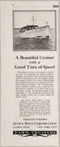 1927 Print Ad The Dawn 38-Foot Cruiser Boat 65-HP Kermath Motor New York City - £16.79 GBP