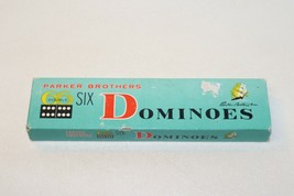 Vintage Parker Brothers Clipper/Sail Ship Wooden Double Six Dominoes Complete - £6.21 GBP