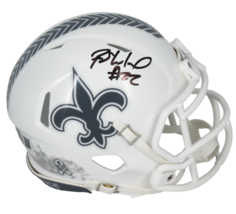 Rashid Shaheed Autographed Saints 2024 STS Mini Speed Helmet Beckett - $89.00