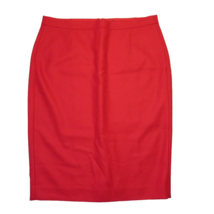 NWT J.Crew No. 3 Pencil in Dark Poppy Red Double-Serge Wool Below Knee Skirt 18 - £48.34 GBP