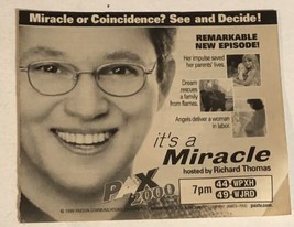 It’s A Miracle Print Ad Advertisement Pax Richard Thomas TPA19 - £4.72 GBP
