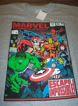 Vintage Style Marvel Comics Hulk Black Panther Thor Spider-man T-Shirt Large - £15.57 GBP