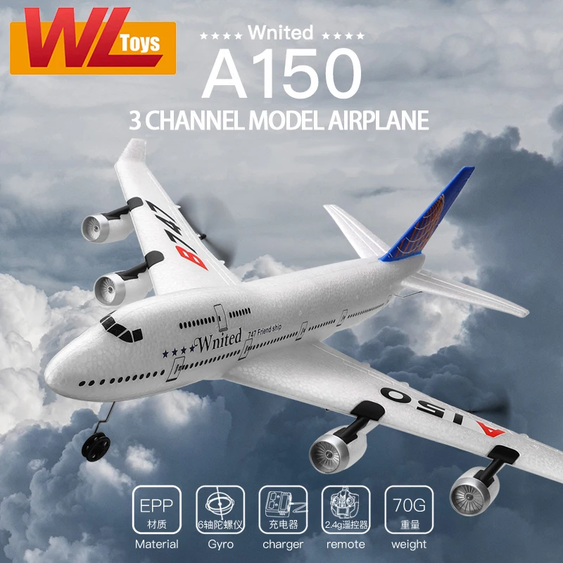 Original WLtoys A150 3CH RC Plane Boeing B747 Model Fixed Wing EPP Remote - £77.78 GBP+