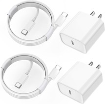 Iphone 15 Pro Charger Fast Charging, 2Pack 20W Pd Usb C Wall, Ipad Pro/A... - $36.99