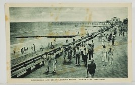 Ocean City Maryland Boardwalk and Beach Looking South Postcard M20 - £13.25 GBP