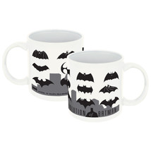 DC Comics Batman Bat Chest Logo Evolution 20 oz Ceramic Coffee Mug NEW UNUSED - £9.12 GBP