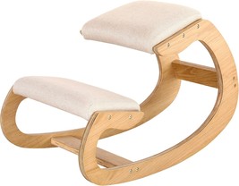 Predawn Ergonomic Kneeling Chair,Rocking Knee Chair Upright Posture, White Oak - $173.28