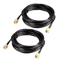 uxcell SMA Male to SMA Male Coaxial Cable 50 ohm 10 feet RG174 2pcs - $18.99