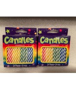 2 American Greetings Party Candles Multi-Color 2 3/4&quot; *NEW* tt1 - $7.99