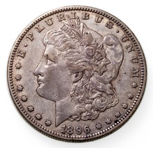 1896-O Silber Morgan Dollar IN Extra Fein XF Zustand, Grau Farbe - £78.80 GBP