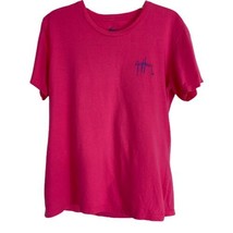 Guy Harvey Girl Youth Shirt Size Medium Pink Short Sleeve Fishing Floral T Shirt - £14.52 GBP