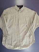 Tommy Hilfiger Vintage 90s Mens Sz L  Blue White Striped Button Down Shirt - £11.00 GBP