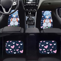 4PCS Universal V3 Anime Girls Racing Fabric Car Floor Mats Interior Carpets - £39.91 GBP