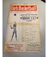 1947 Iowa Girl&#39;s Basketball Tournament Des Moines IA 22x14 - $80.99