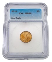 2014 G$5 1/10 Oz. Gold American Eagle Graded by ICG as MS-69 - $371.24