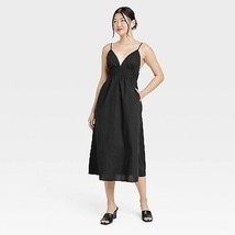Women&#39;s Sleeveless Sundress - A New Day Black S - £17.39 GBP