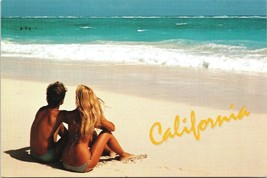 Greeting from California Girl Postcard Risque Ocean 90&#39;s 80&#39;s Pinup Beach blonde - £8.00 GBP