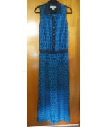 Michael Kors Women&#39;s Jumpsuit Black &amp; Blue Elastic Waist Sleeveless Size M - $89.27 CAD
