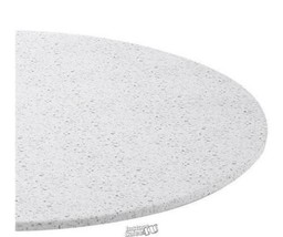 Brielle 42&quot; Terrazzo Round Fitted Table Cover Fits 38&quot;- 44&quot; Tan White Ge... - £14.93 GBP