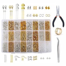 Jewelry Making Kit 24 Grids Earring Findings Set With Tools For Diy Jewelry - £21.08 GBP