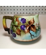 American Belleek Cider Pitcher Hand Painted Floral And Berries Artist Si... - $1,709.72 MXN