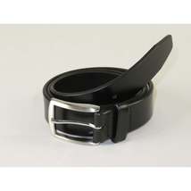 Men VALENTINI solid Leather Belt Classic Pin Buckle Big Sizes V801 black image 8